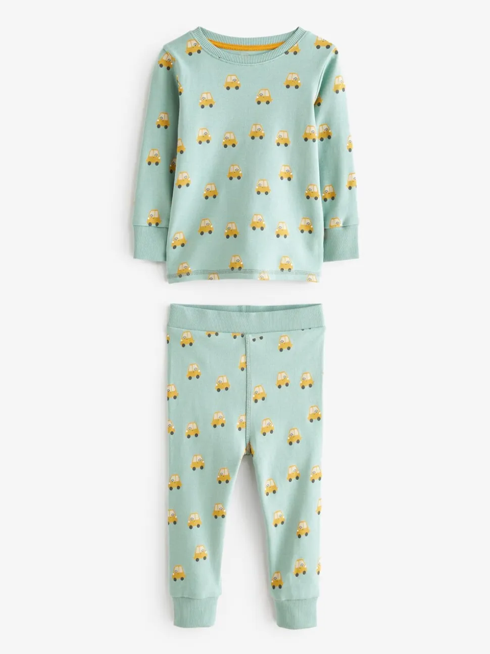 Groen/blauw transport - Mini Knusse Pyjama's 3 Set (9mnd-10jr)