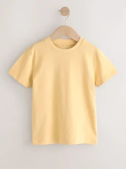 Groen/blauw/geel/paars - Set van 4 T-shirts met korte mouwen (3-16 jr)