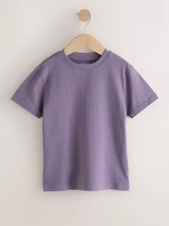 Groen/blauw/geel/paars - Set van 4 T-shirts met korte mouwen (3-16 jr)