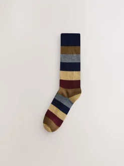 Groen/blauw/grijs - Striped Cushioned Sole Comfort Socks 10 Pack