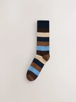 Groen/blauw/grijs - Striped Cushioned Sole Comfort Socks 10 Pack