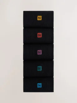 Groen/Blauw/Rood Logo - Frisblijvende sokken met borduursel