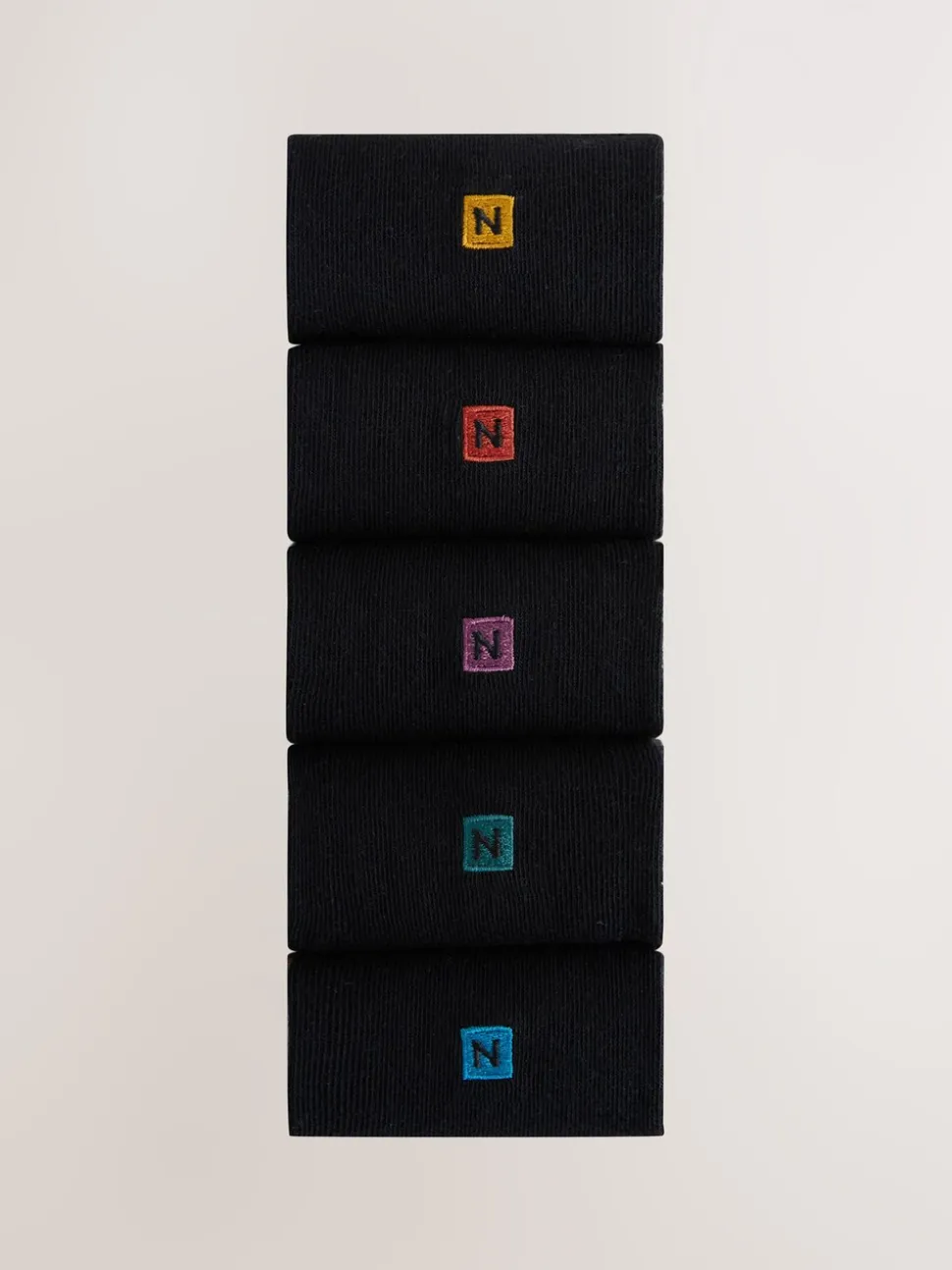 Groen/Blauw/Rood Logo - Frisblijvende sokken met borduursel