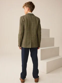 Groen/bruin geruit - Blazer (3-16yrs)