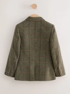 Groen/bruin geruit - Blazer (3-16yrs)
