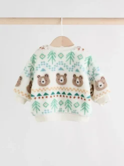 Groene beer Fairisle - Set van fleece top en joggingbroek voor baby's (0mnd -2jr)