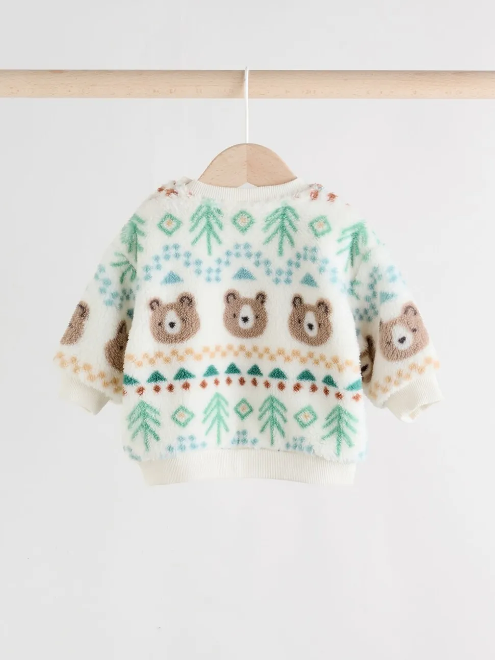 Groene beer Fairisle - Set van fleece top en joggingbroek voor baby's (0mnd -2jr)