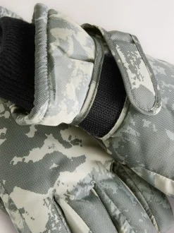 Groene camouflageprint - Skihandschoenen (3-16jaar)