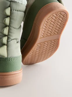 Groene Khaki Dino - Thermal Thinsulate™ gevoerde doorgestikte waterbestendige laarzen