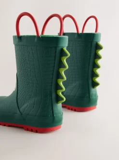 Groene krokodil - Aantreklaarzen met handvat