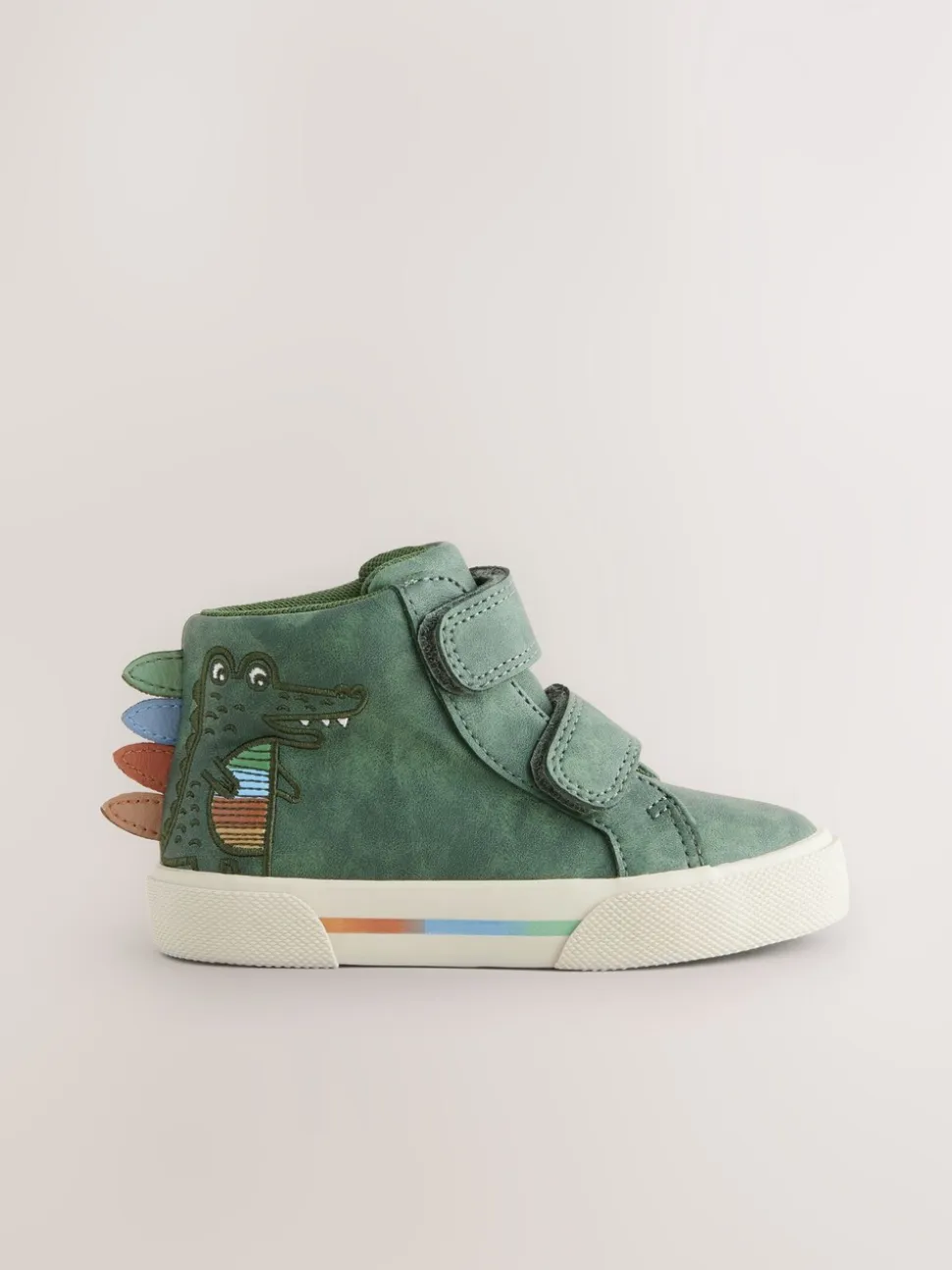 Groene krokodil - Hoge schoenen met klittenbandsluiting