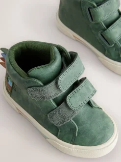 Groene krokodil - Hoge schoenen met klittenbandsluiting