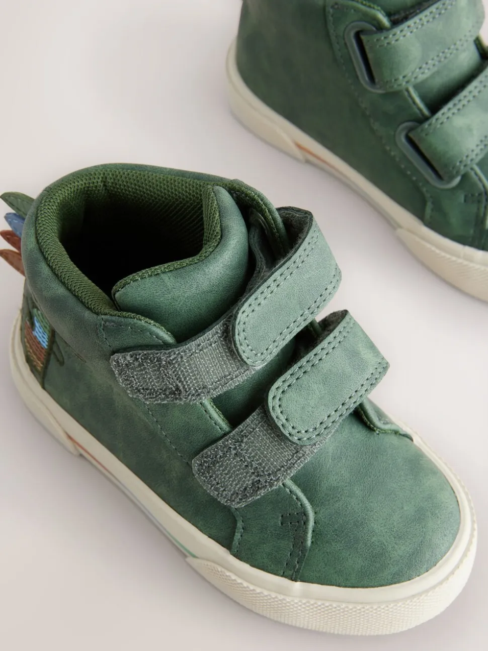 Groene krokodil - Hoge schoenen met klittenbandsluiting