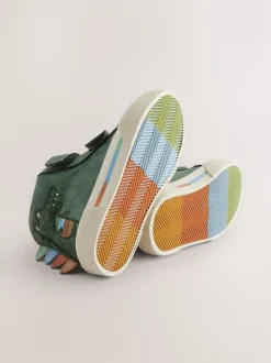 Groene krokodil - Hoge schoenen met klittenbandsluiting