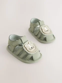 Groene leeuw - Baby visserssandalen met klittenbandsluiting (0 - 24 mnd)