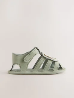 Groene leeuw - Baby visserssandalen met klittenbandsluiting (0 - 24 mnd)