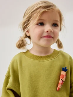 Groene wortel - Sweatjurk met mesh rok (3mnd -7jr)