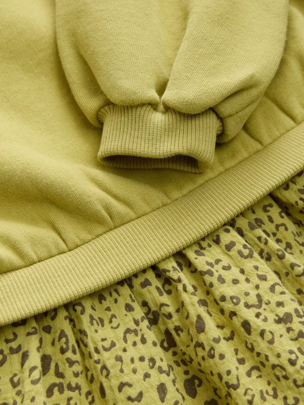 Groene wortel - Sweatjurk met mesh rok (3mnd -7jr)