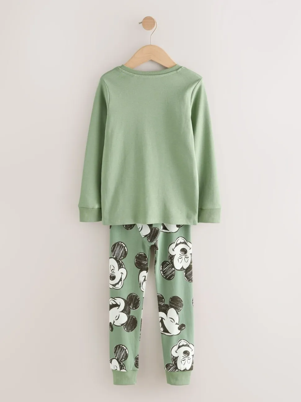 Groen/Ecru Mickey Mouse - Gelicentieerde knusse pyjama's 3 pack (9mnd -10jr)