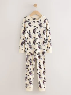 Groen/Ecru Mickey Mouse - Gelicentieerde knusse pyjama's 3 pack (9mnd -10jr)