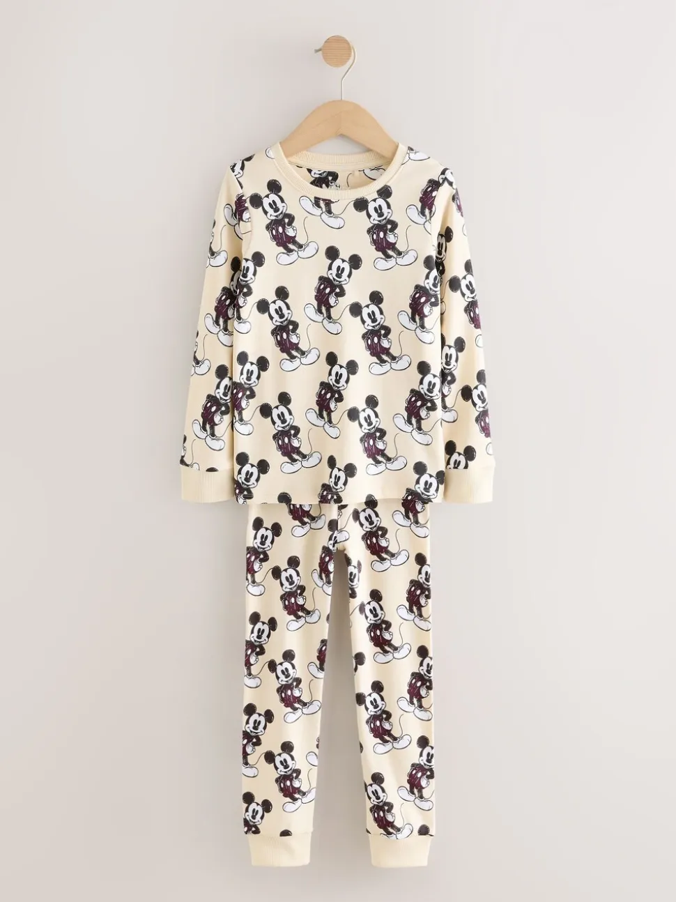 Groen/Ecru Mickey Mouse - Gelicentieerde knusse pyjama's 3 pack (9mnd -10jr)