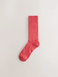 Groen/rood/blauw - Verpakking van 8 - Frisblijvende sokken met borduursel