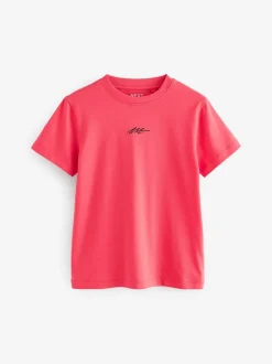 Groen/rood/camel/paars - Verpakking van 4 T-shirts met kleine grafische print en korte mouwen (3 - 16 jr)