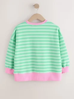 Groen/roze - Sweatshirt (3 - 16 jr)