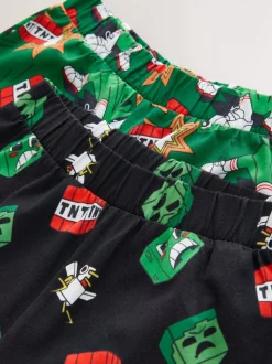 Groen/zwart Minecraft - Licentie Joggingbroeken Pyjama's 2 verpakking (5-16jr)