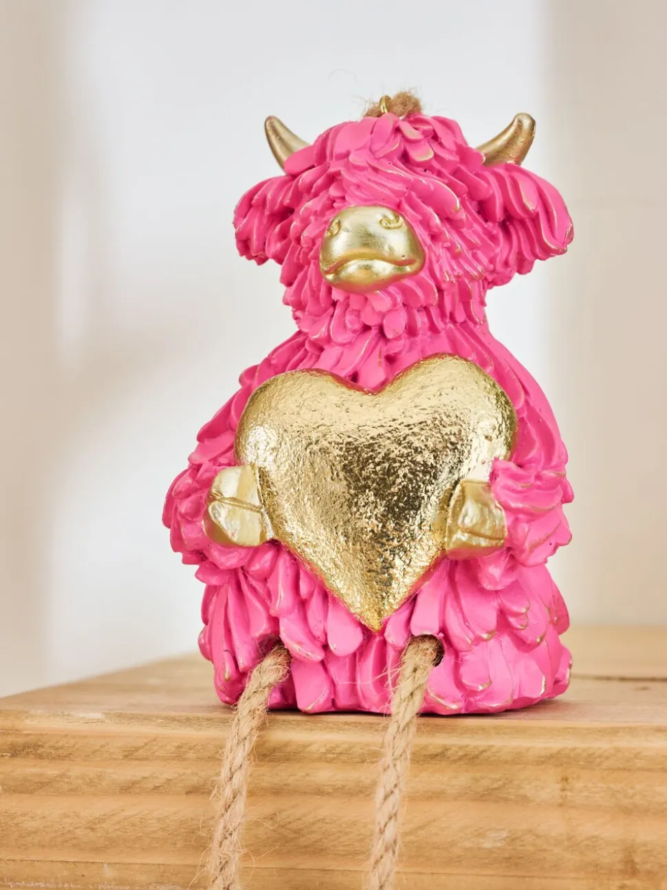 Hamish The Highland Cow - Hartvormige decoratie om op te hangen