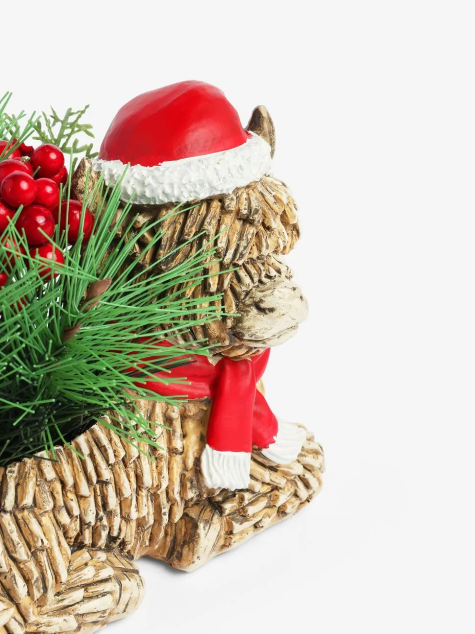 Hamish The Highland Cow kunstmatige Kerstmis arrangement