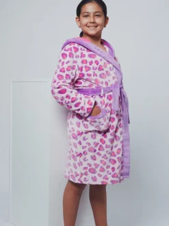 Harry Bear badjas met luipaardprint ROZE LUIPAARD AOP