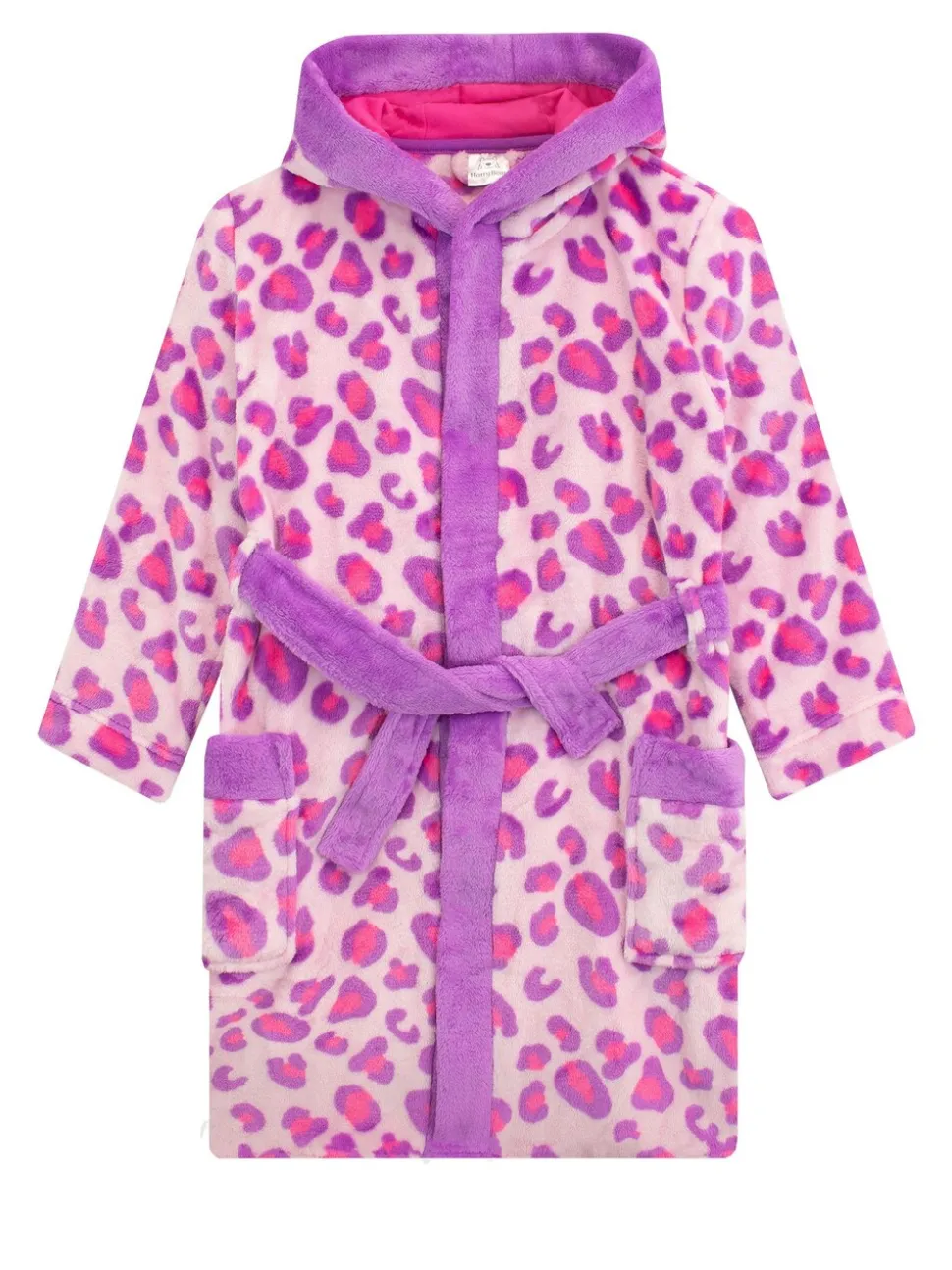 Harry Bear badjas met luipaardprint ROZE LUIPAARD AOP