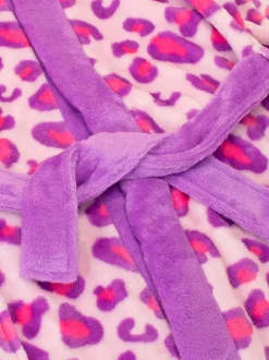 Harry Bear badjas met luipaardprint ROZE LUIPAARD AOP