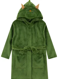 Harry Bear Dinosaur Fleece Dressing Gown With 3D Horns And Spikes