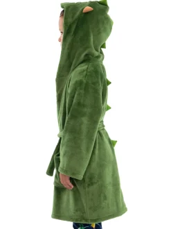 Harry Bear Dinosaur Fleece Dressing Gown With 3D Horns And Spikes