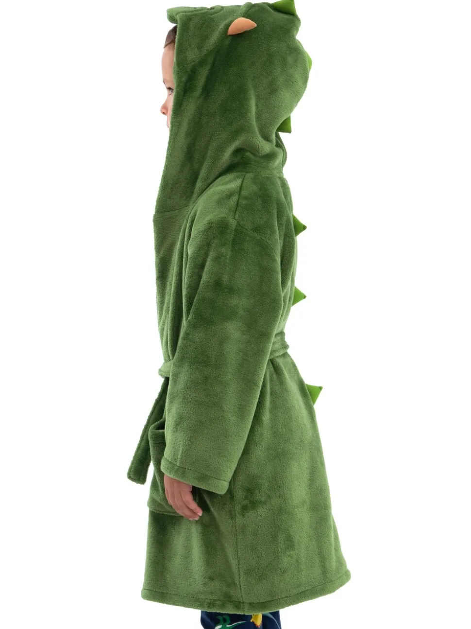 Harry Bear Dinosaur Fleece Dressing Gown With 3D Horns And Spikes
