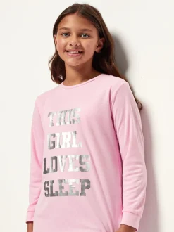 Harry Bear pyjama met luipaardprint en Sleep-slogan
