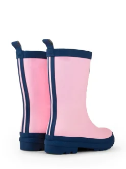 Hatley Pink & Navy Matte Rain Wellies