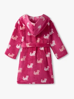 Hatley Pink Little Kitties Fuzzy Fleece Dressing Robe