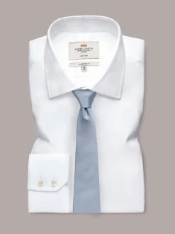 Hawes & Curtis Blue Plain Repp Tie
