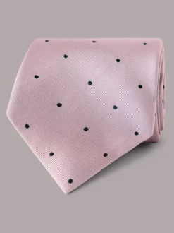 Hawes & Curtis Pink Spot Repp Tie