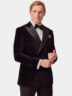 Hawes & Curtis Plain Velvet Black Jacket