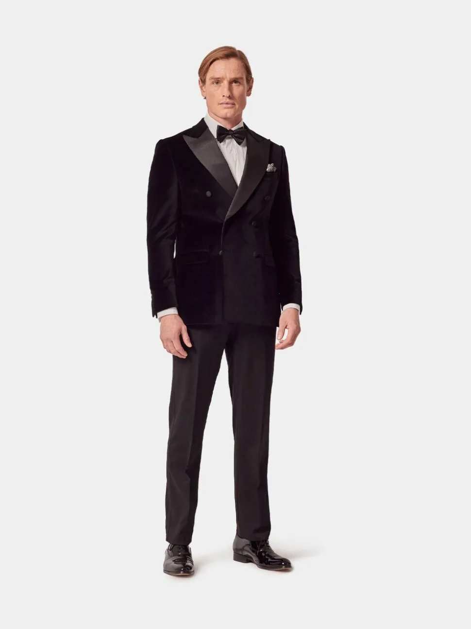 Hawes & Curtis Plain Velvet Black Jacket