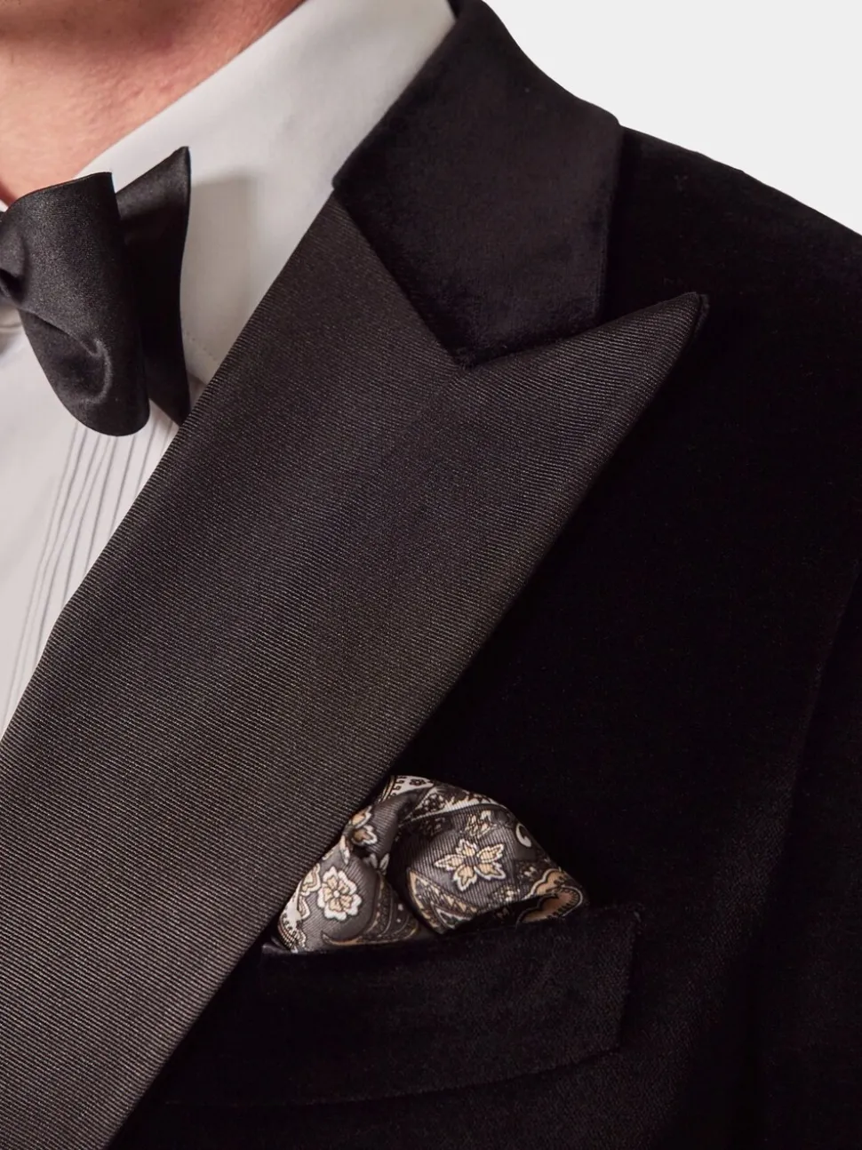 Hawes & Curtis Plain Velvet Black Jacket