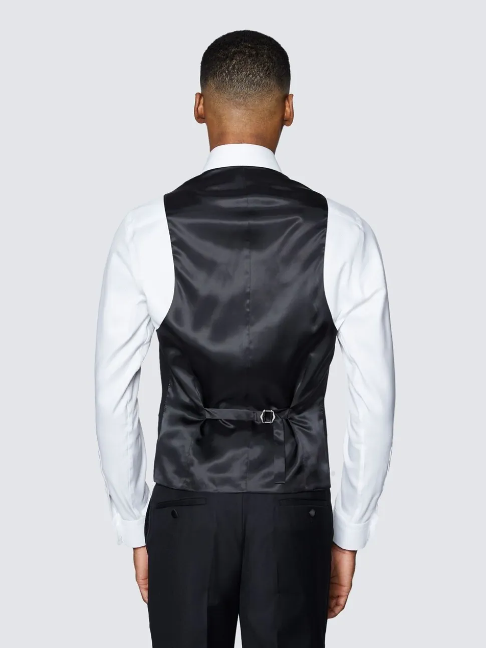Hawes & Curtis slim-fit zwart diner gilet