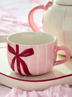 Hearts and Bows Tea for Two Teapot Teacups and Tray