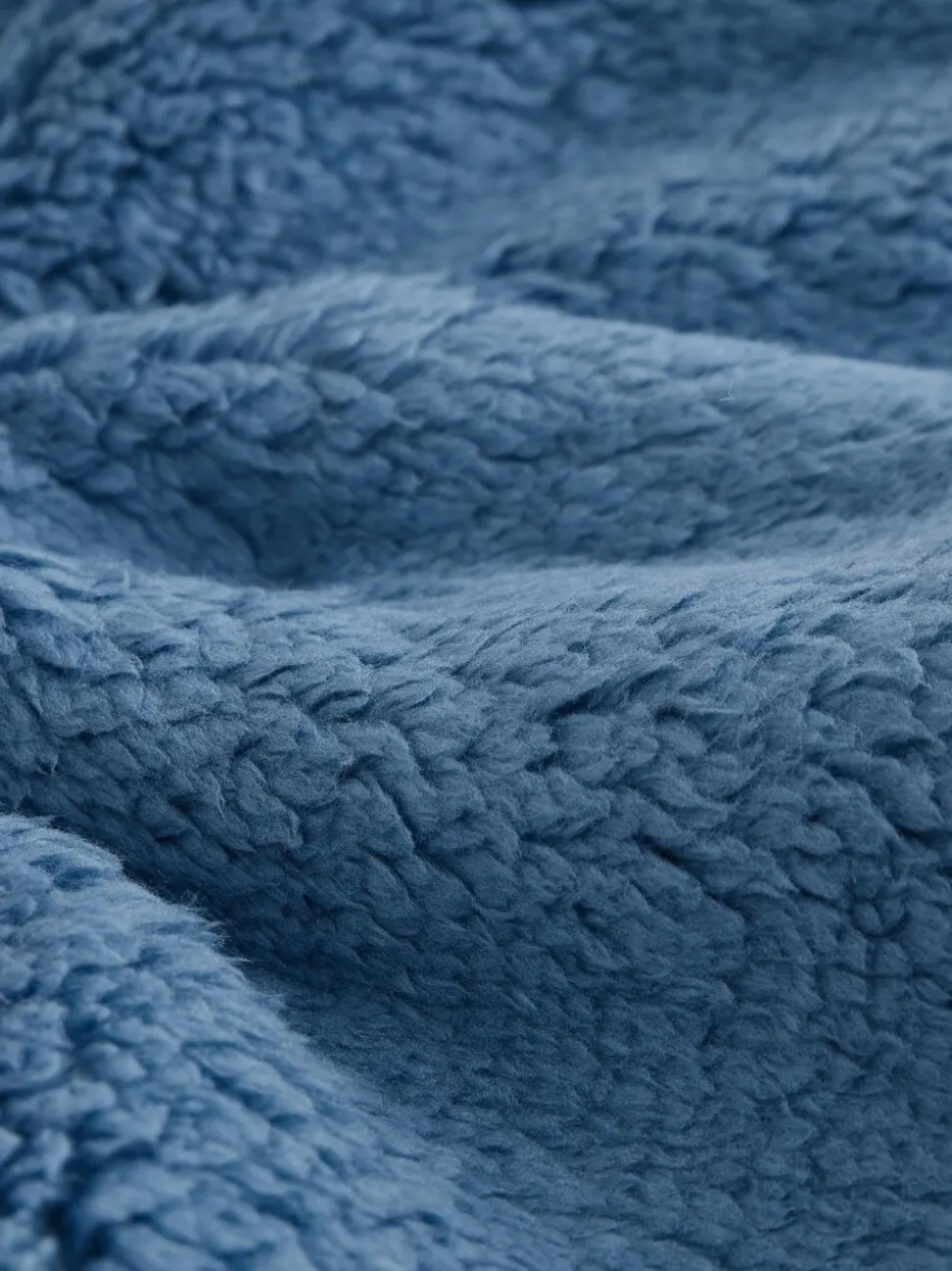 Helder blauw/geel kleurblok - Fleece shacket van borg (3 mnd - 7 jr)