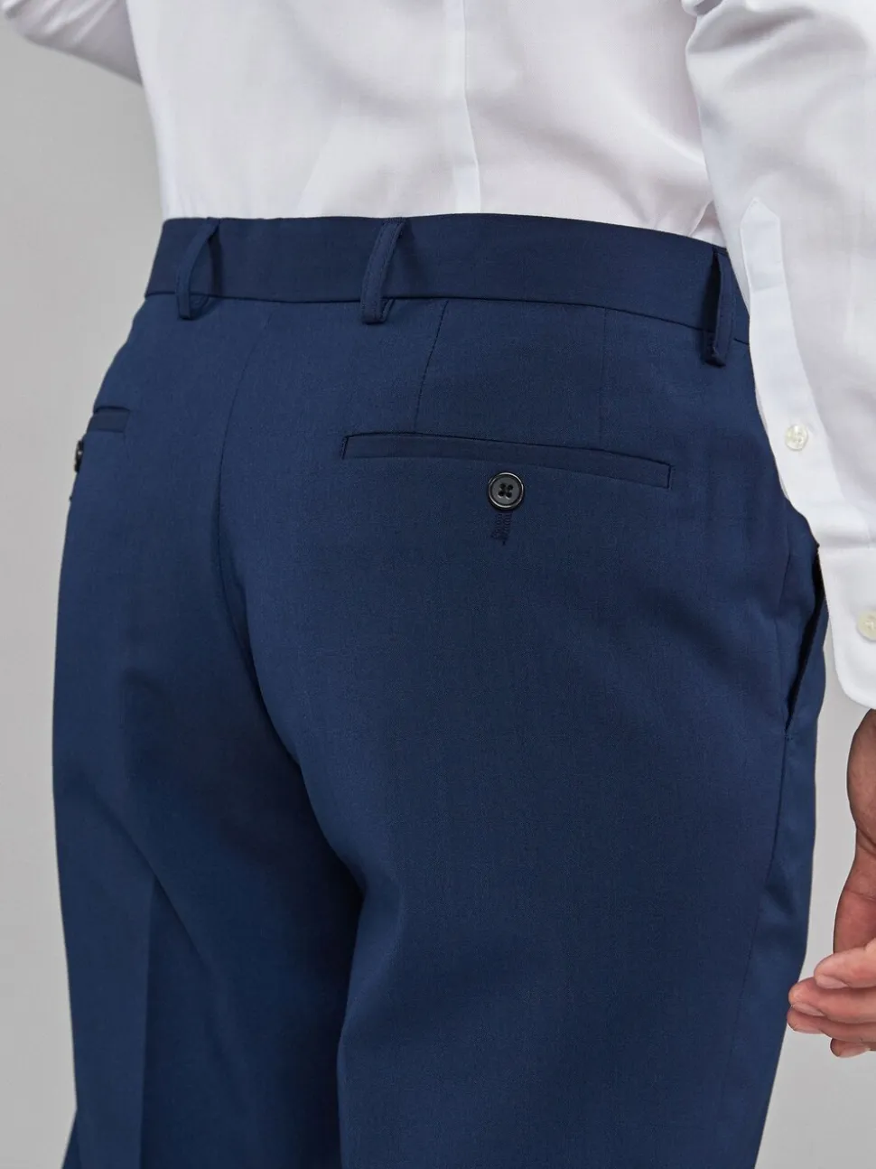 Helderblauw - Normale Pasvorm - Chique stretchy broek