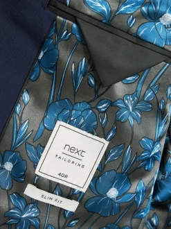 Helderblauw - Slim Fit - Kostuum met twee knopen: colbert